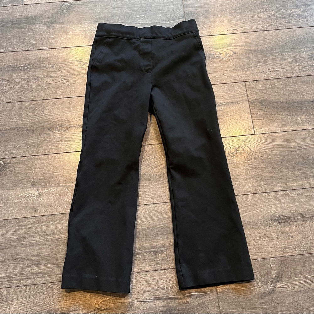 Women's SPANX 20386R Black Ponte Kick Flare Cropped Pant Size Medium